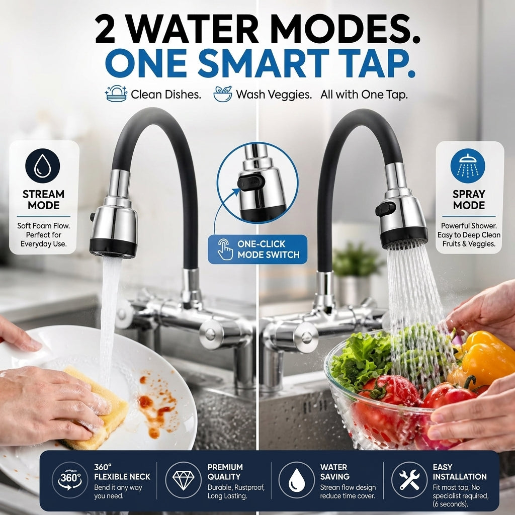 360° Adjustable Steel Faucet Extender